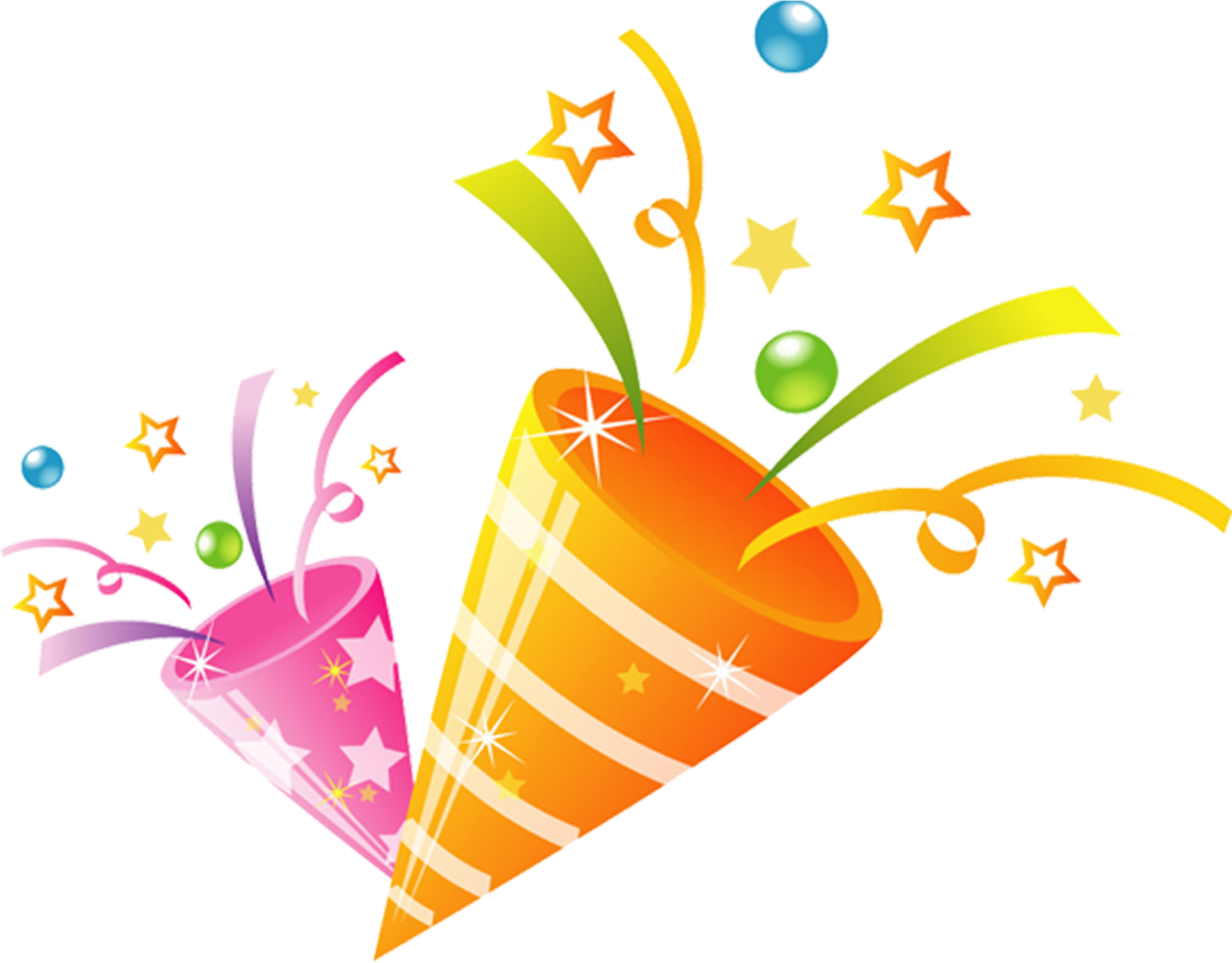 Confetti Clipart Party Popper - Party Poppers Transparent Gif (2480x2404), Png Download