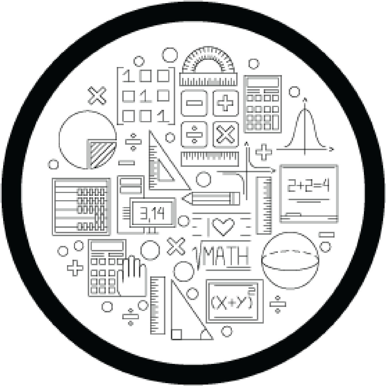 Undergraduate Majors - Maths Mural (1448x1448), Png Download