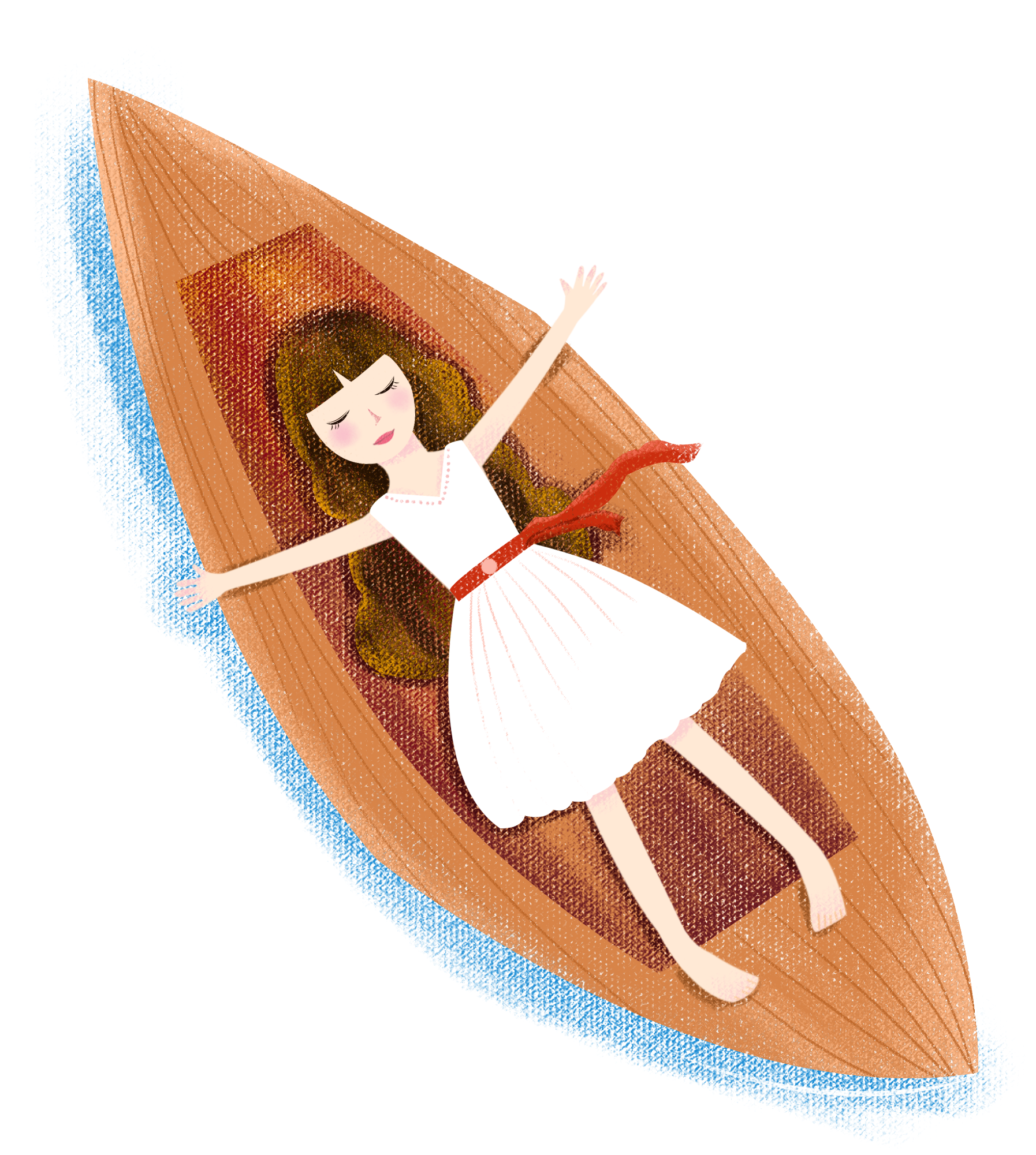 Cartoon Fresh Hand Drawn Girl Png And Psd - Illustration (2000x2000), Png Download