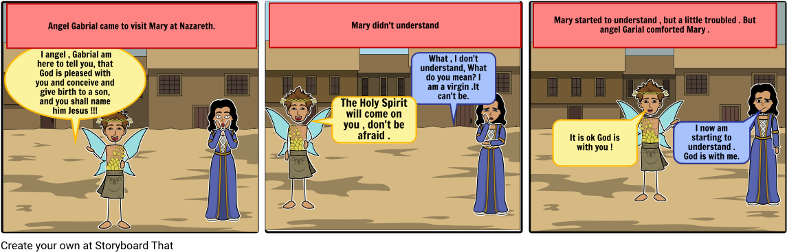 Birth Of Jesus Foretold - Cartoon (1164x385), Png Download