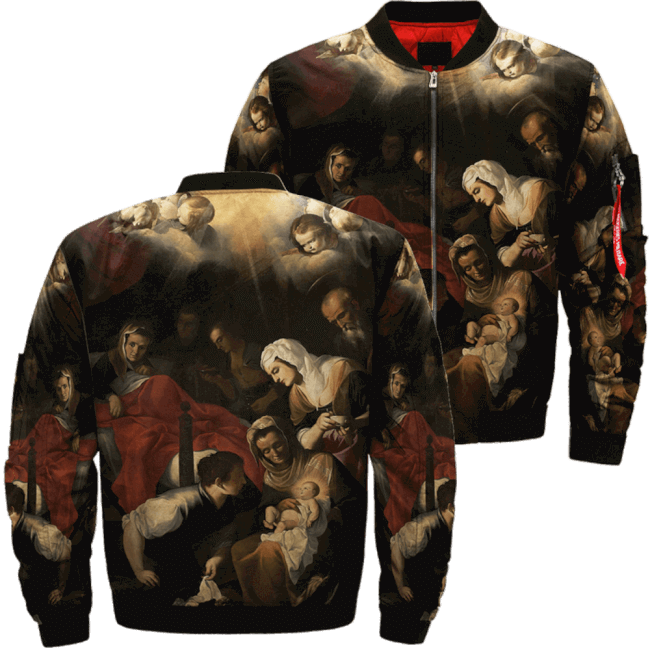 Com Jesus-the Birth Of Virgin Gilarte Mateo Over Print - Jacket (650x650), Png Download