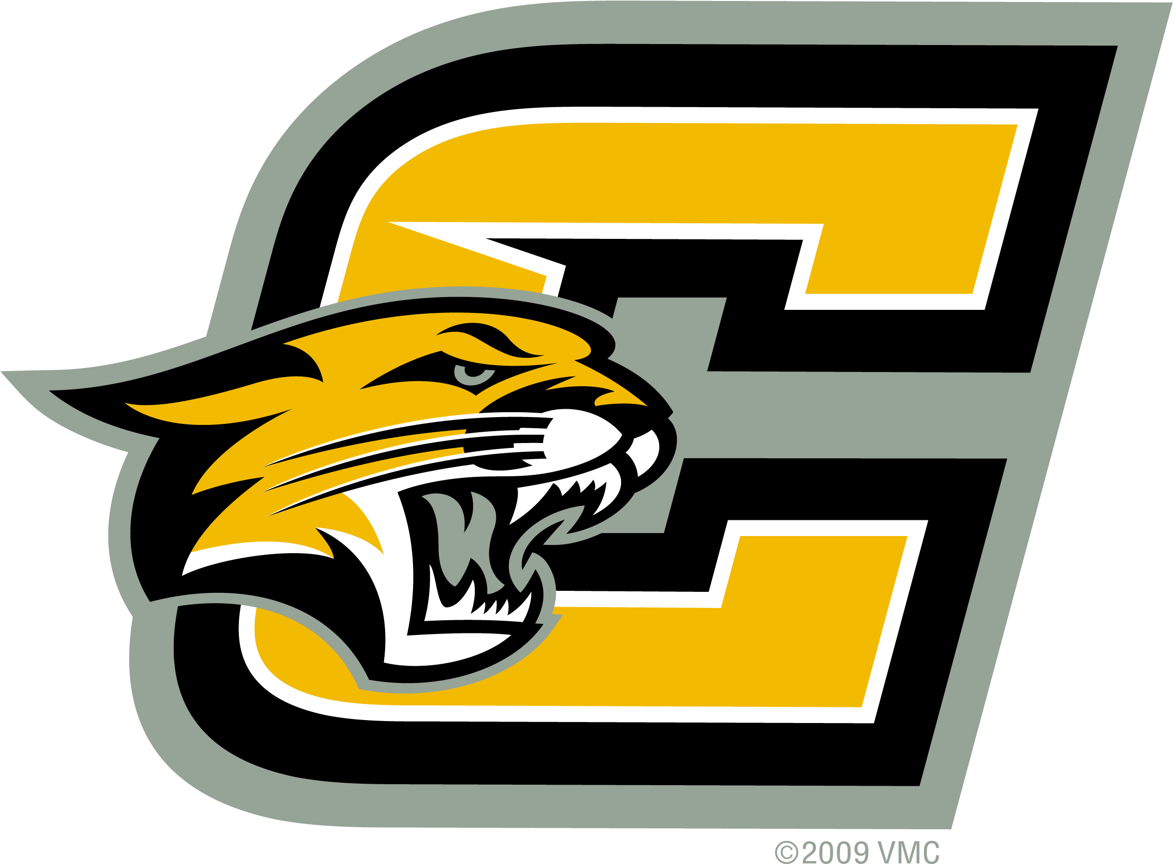 The Black And Gold Cascade "c" With A Cougar Head On - Cascade High School Cougars (2400x1778), Png Download