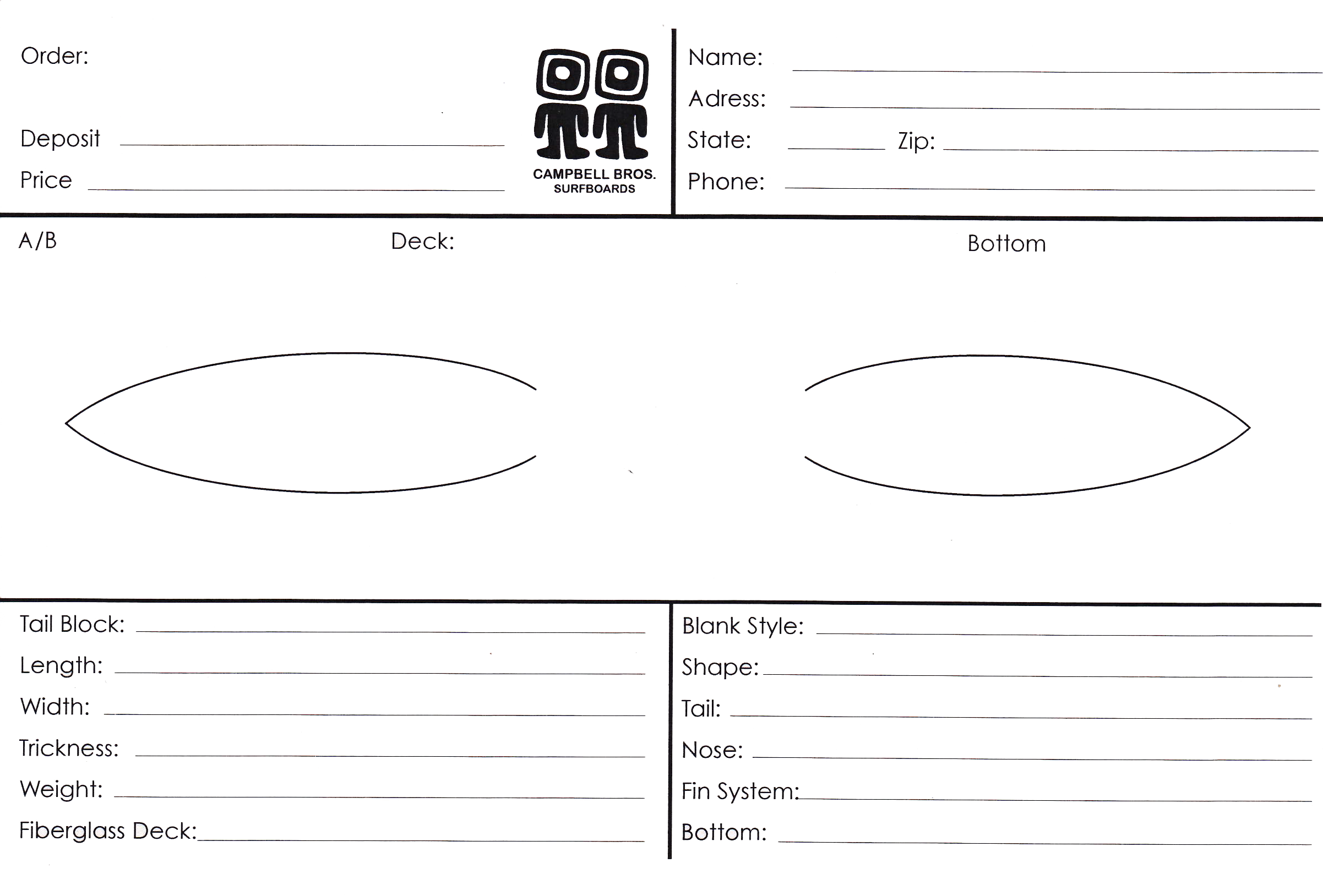Order Card Transparent - Campbell Brothers Surfboards (2403x1628), Png Download