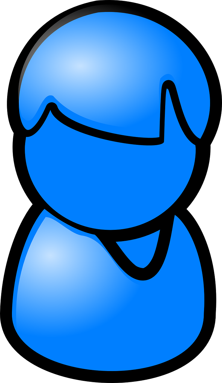 Avatar Person Male Blue Icon Png Image - Ikon Orang Biru (742x1280), Png Download