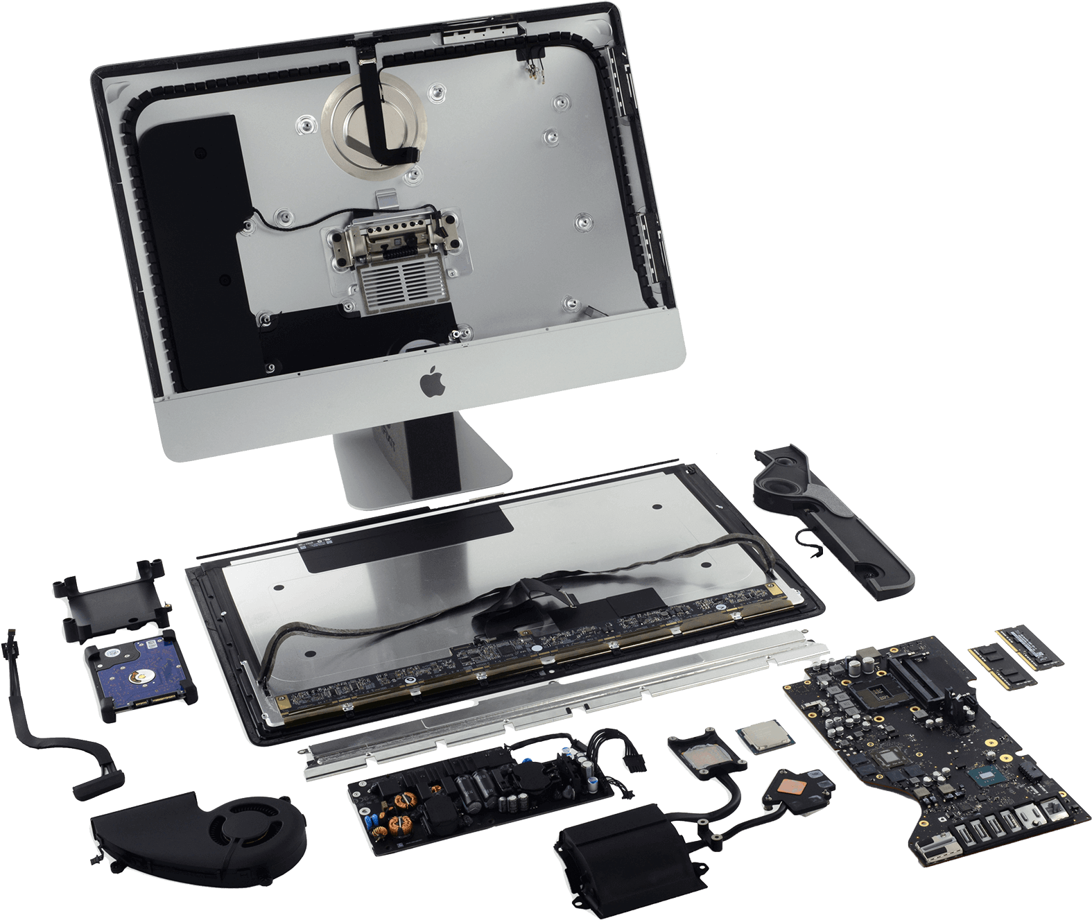 5 Imac Retina Tear Down - Imac 2017 4k Ram Upgrade (1595x1350), Png Download