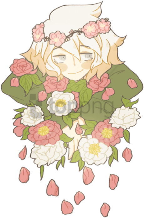 Free Png Flower Crown Tumblr Png Png Image With Transparent - Komaeda Flowers Art (480x704), Png Download