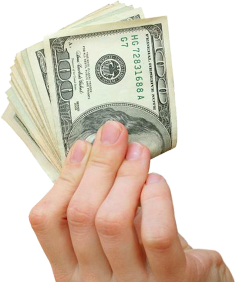 Into Stacks Of Scratch - 100 Us Dollar (900x948), Png Download