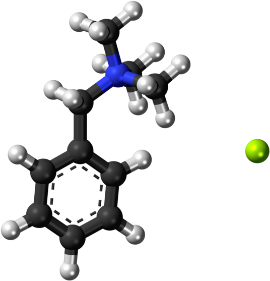 Benzyltrimethylammonium Fluoride 3d Balls - Structure And Iupac Name Of Salicylic Acid (579x600), Png Download