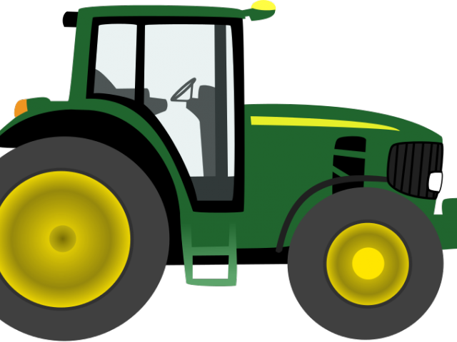 John Deere Clipart Tractor Trailer - Green Tractor Clip Art (640x480), Png Download