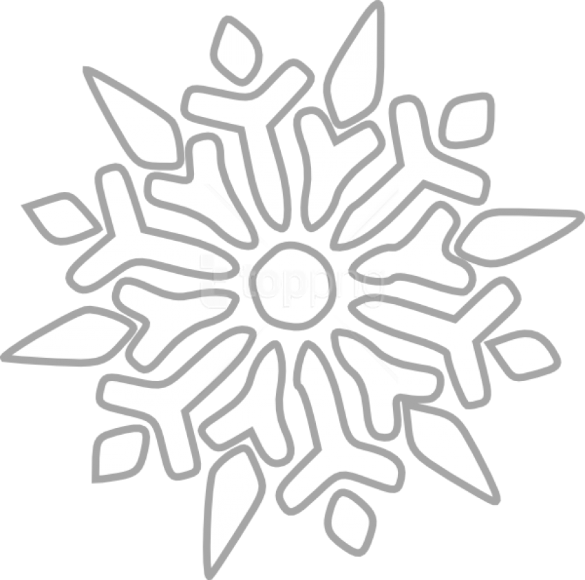 Free Png Snowflake Png Images Transparent - Snowflake Clipart Black Background (850x843), Png Download