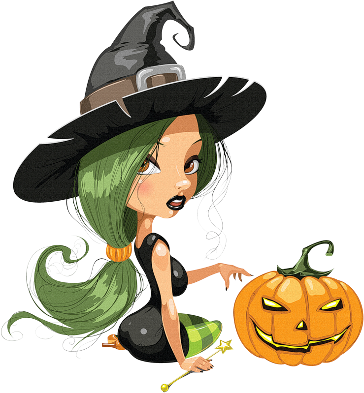 Amarna Crafts And Images - Beauty Cartoon Witch (745x800), Png Download