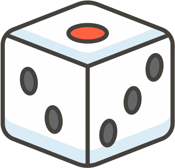 Game Dice Emoji Icon - Cube Line Design (866x650), Png Download