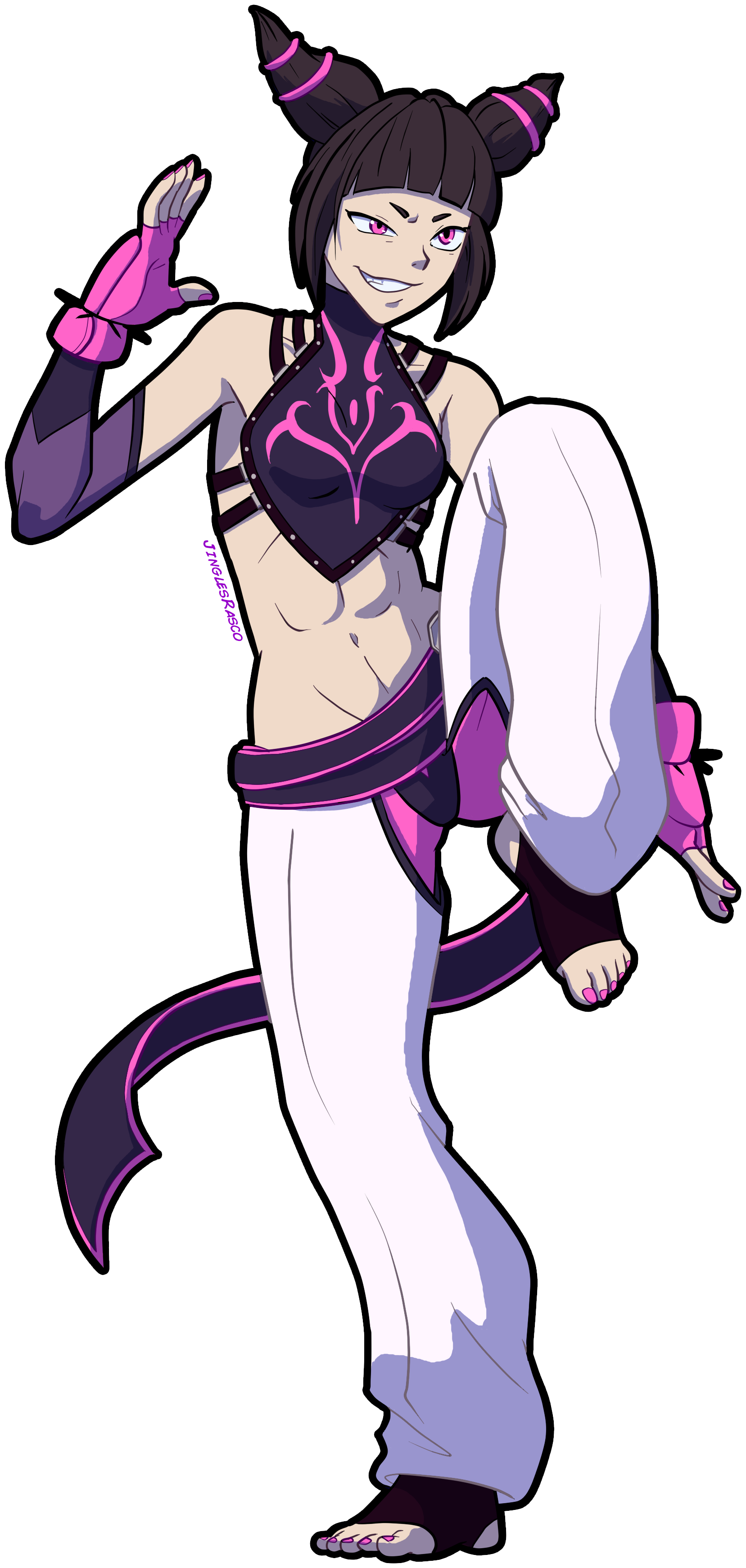 Fanart Drawing Speed - Street Fighter Juri Drawing (1657x3484), Png Download