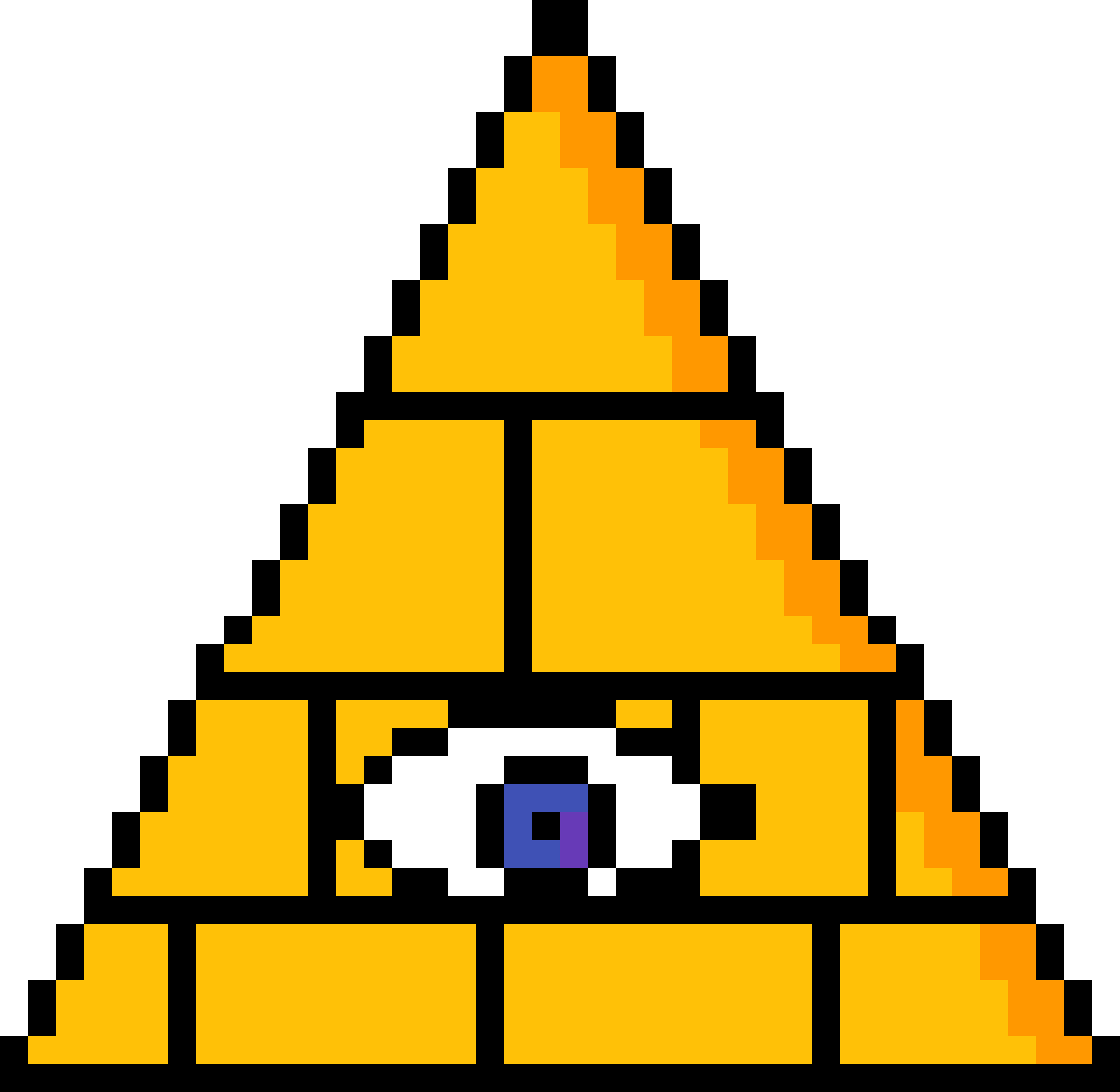 Illuminati - Pixel Art Deathly Hallows (1200x1170), Png Download