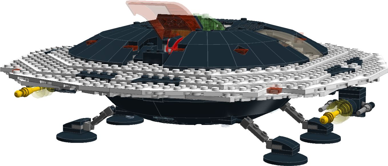 Moc 4 Saucer 1 18 Low1a - Scale Model (1680x867), Png Download