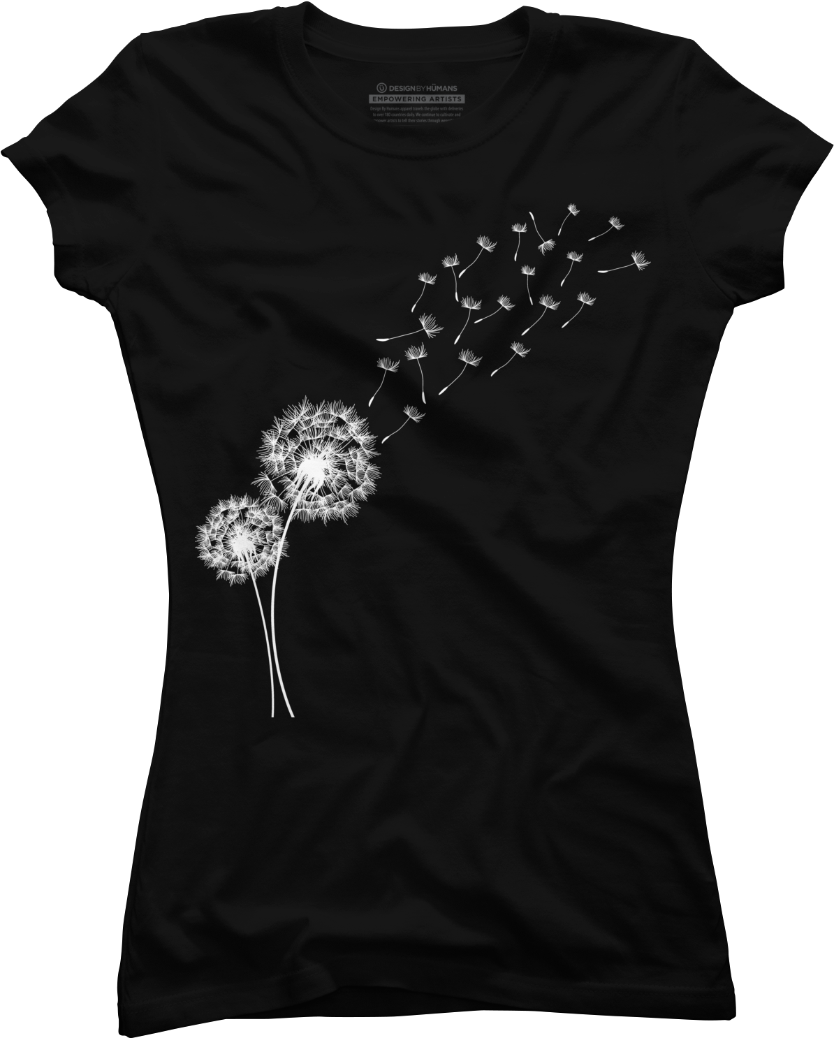 Dandelion Seeds Blowing In The Wind Juniors T Shirt - Top (1500x1800), Png Download