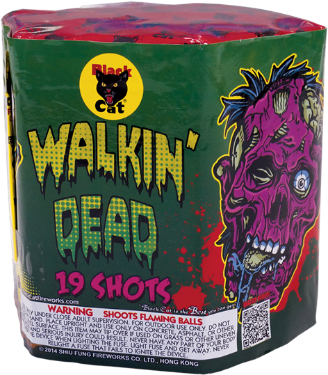 Walkin' Dead 19's - Black Cat Fireworks (600x600), Png Download