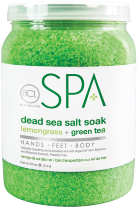 Bcl Spa Dead Sea Salt Soak Lemongrass Green Tea 64 - Pesto (640x640), Png Download