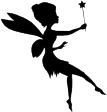 #tinkle #fairy #fairies #wand #magic #wings #fly #star - Fairy Silhouette On Transparent Background (362x379), Png Download