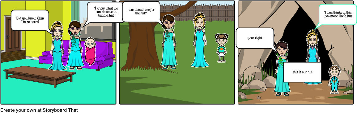 The Hut - Cartoon (1164x385), Png Download