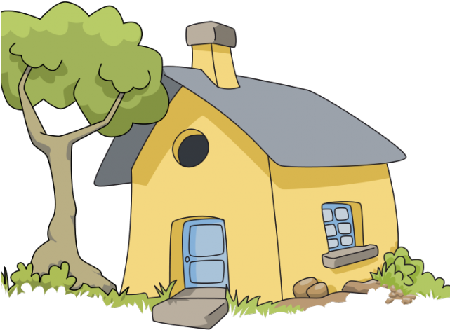 Broken Clipart Hut - Ppt On My House (640x480), Png Download
