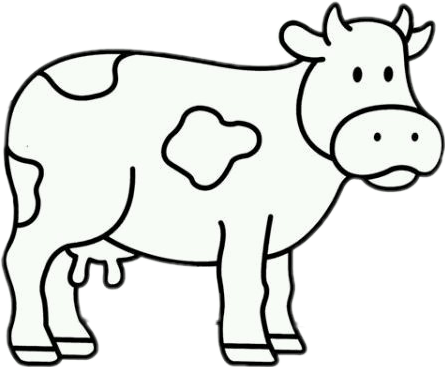 Vaca Sticker - Vaca Para Colorear (445x367), Png Download