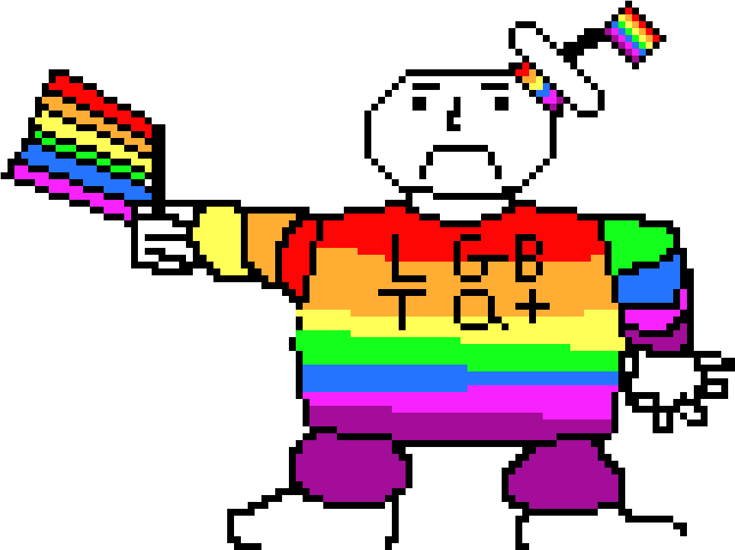Gaypuft Marsh Mellow Boy Sad Pixel Art Maker Png Sad (1110x810), Png Download