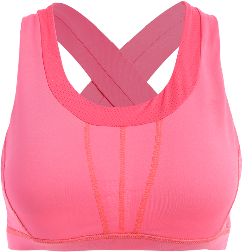 Cross Back Padded Sporty Bra Top - Brassiere (558x744), Png Download