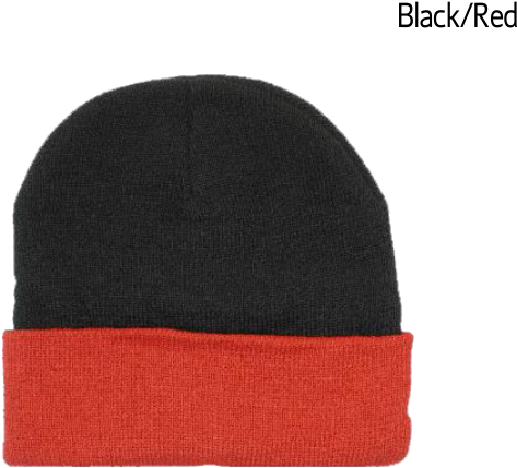Toque Acrylic Beanie 02 4243 000 Black Red - Beanie (642x554), Png Download