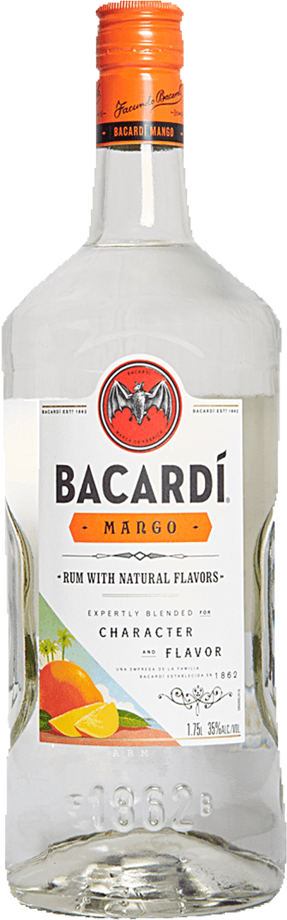 Price - Bacardi Mango Fusion Rum 1.75 L (650x1350), Png Download