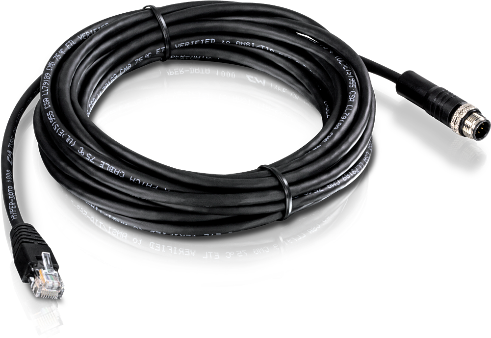 M12 To Rj-45 Industrial Ethernet Cable, 6m - Usb Cable (1000x1000), Png Download