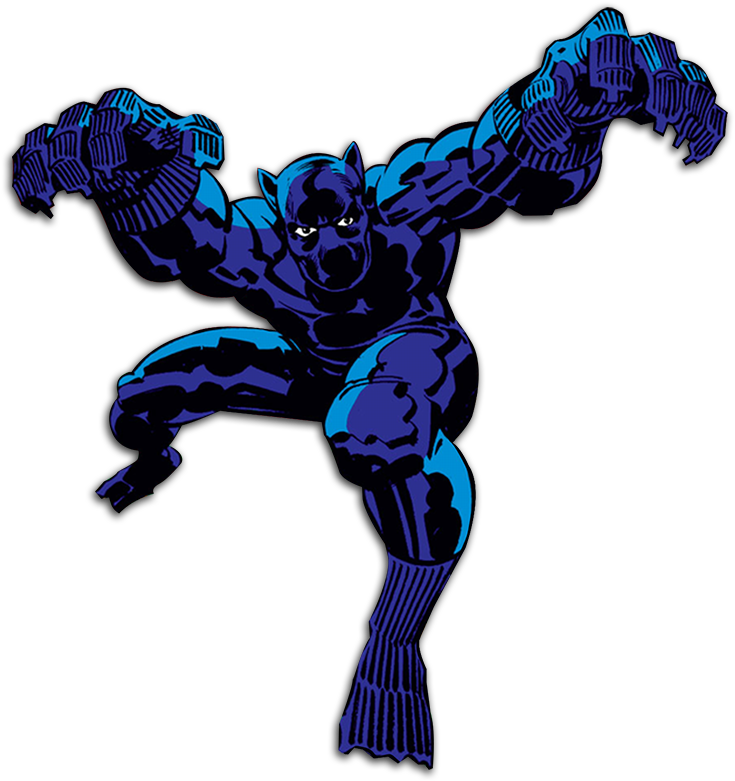 First Black Super Hero - Black Panther Jack Kirby Art (751x800), Png Download