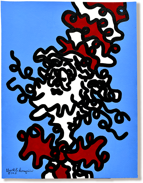 'wiggly Cat In The Hat' By Wizard Skull Moosey Art - Visual Arts (700x700), Png Download