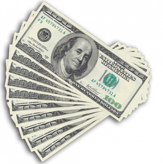 Dolar Kuru Ise Son Yıllarda Çok Hızlı Bir Tırmanış - Hundred Dollar Bill Png (620x624), Png Download