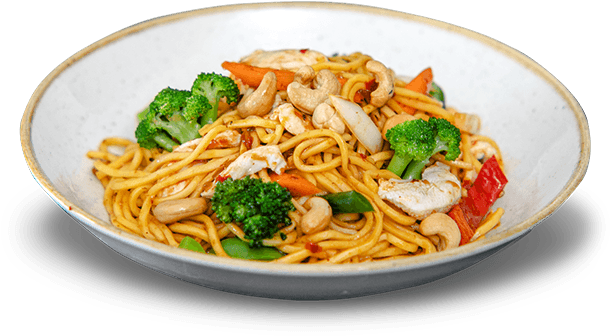 Cashew Nut With Jasmine Rice - Chinese Noodles (800x533), Png Download