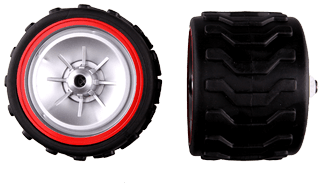 2 Ruedas Delanteras Con Llantas & Suspensión Por Power - Tread (700x467), Png Download