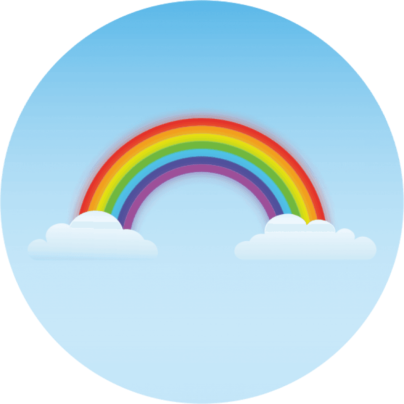Sticker Transparent Rainbow - Transparent Rainbow Stickers Png (819x819), Png Download