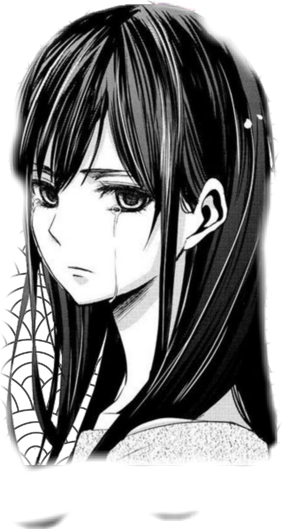 Sad Anime Manga Girl (561x1051), Png Download