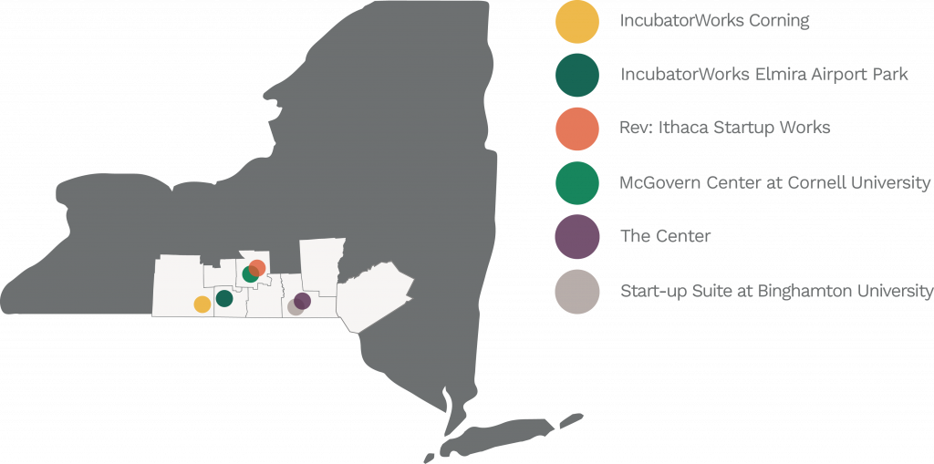 Map For Stsa Incubators - New York State Red Blue Map (1024x509), Png Download