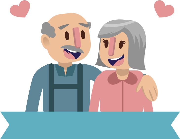 Icon Elderly Couple Transprent Png Free Download - Casal Idoso Desenho Png (800x800), Png Download