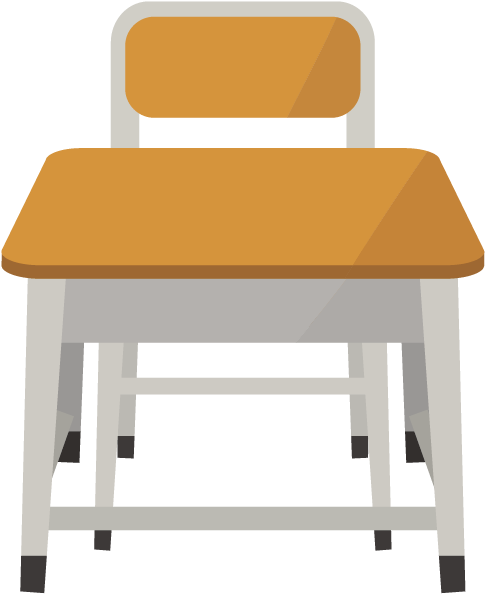 School Desk And Chair Dimensions - 机 と 椅子 イラスト (662x662), Png Download