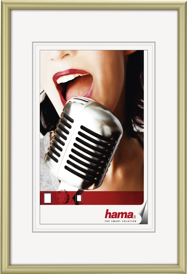 "chicago" Aluminium Frame, Gold, 30 X 40 Cm - Hama Chicago - Photo Frame - 8x12 In (20x30 Cm) - Aluminium (1100x1100), Png Download