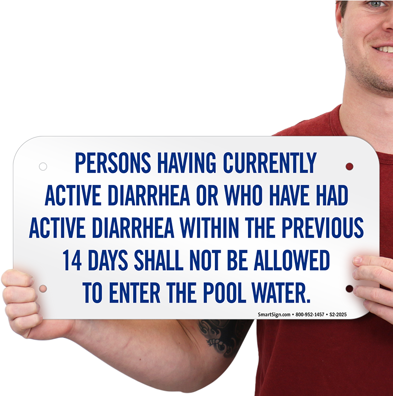 Person Having Diarrhea Not Allowed Pool Sign - Puzzle Mansion (800x800), Png Download