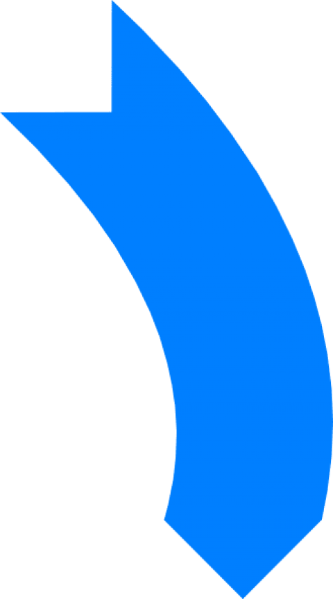Blue Curved Arrow Clip Art - Blue Curved Arrow Vector (330x592), Png Download
