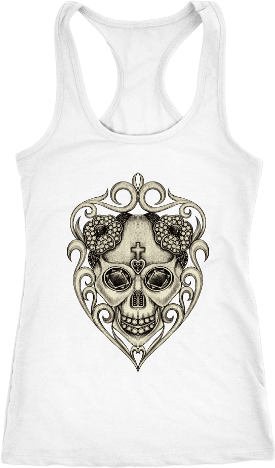 Teelaunch T-shirt Next Level Racerback Tank / White - Under Armour Raid Jacquard Short Sleeve Tee - Running (1024x1024), Png Download