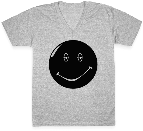 Dazed And Confused Stoner Smiley Face V-neck Tee Shirt - T-shirt (484x484), Png Download