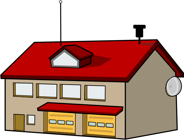 Image Of School Building Clipart 4 School Buildings - Fire Station Clipart (600x498), Png Download