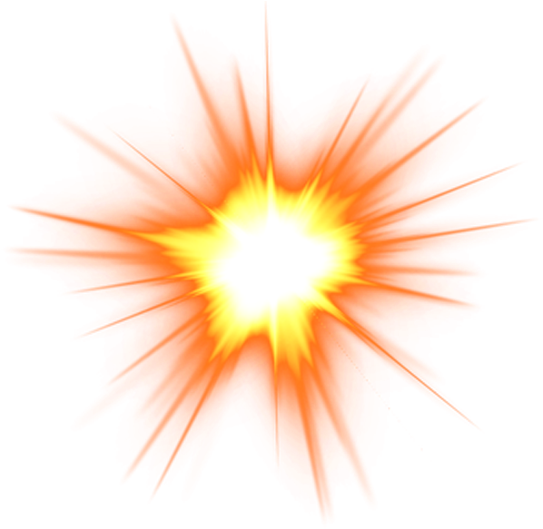 Explosion Flame Spark Clip Art - Spark Clip Art (600x600), Png Download
