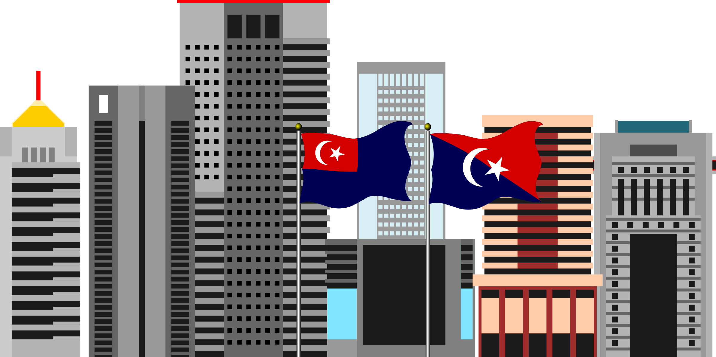 This Free Icons Png Design Of Johor Bahru Buildings (2400x1198), Png Download