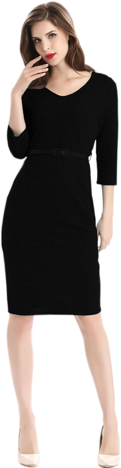 Woman Dress Png Jpg Royalty Free - ชุด ทำงาน เด รส (411x1500), Png Download